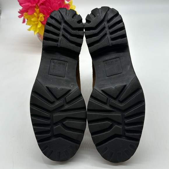 Dolce Vita Brown Low Wedge Suede Ankle Boot Touch of Leopard Print @ pull Size 9 - Picture 5 of 7